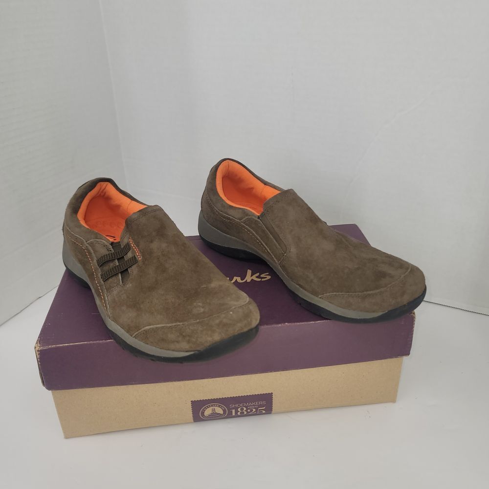 Clarks Verdict Graham Brown Nubuck Leather Loafer Women Size 11  Business Casual
